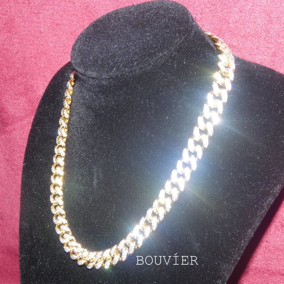 15mm 18K Gold Diamond Miami Cuban Link Chain - Picture 2 of 3
